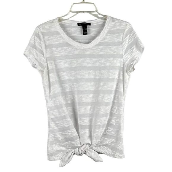 INC International Concepts Striped Short Sleeve T-Shirt Medium - Picture 1 of 8